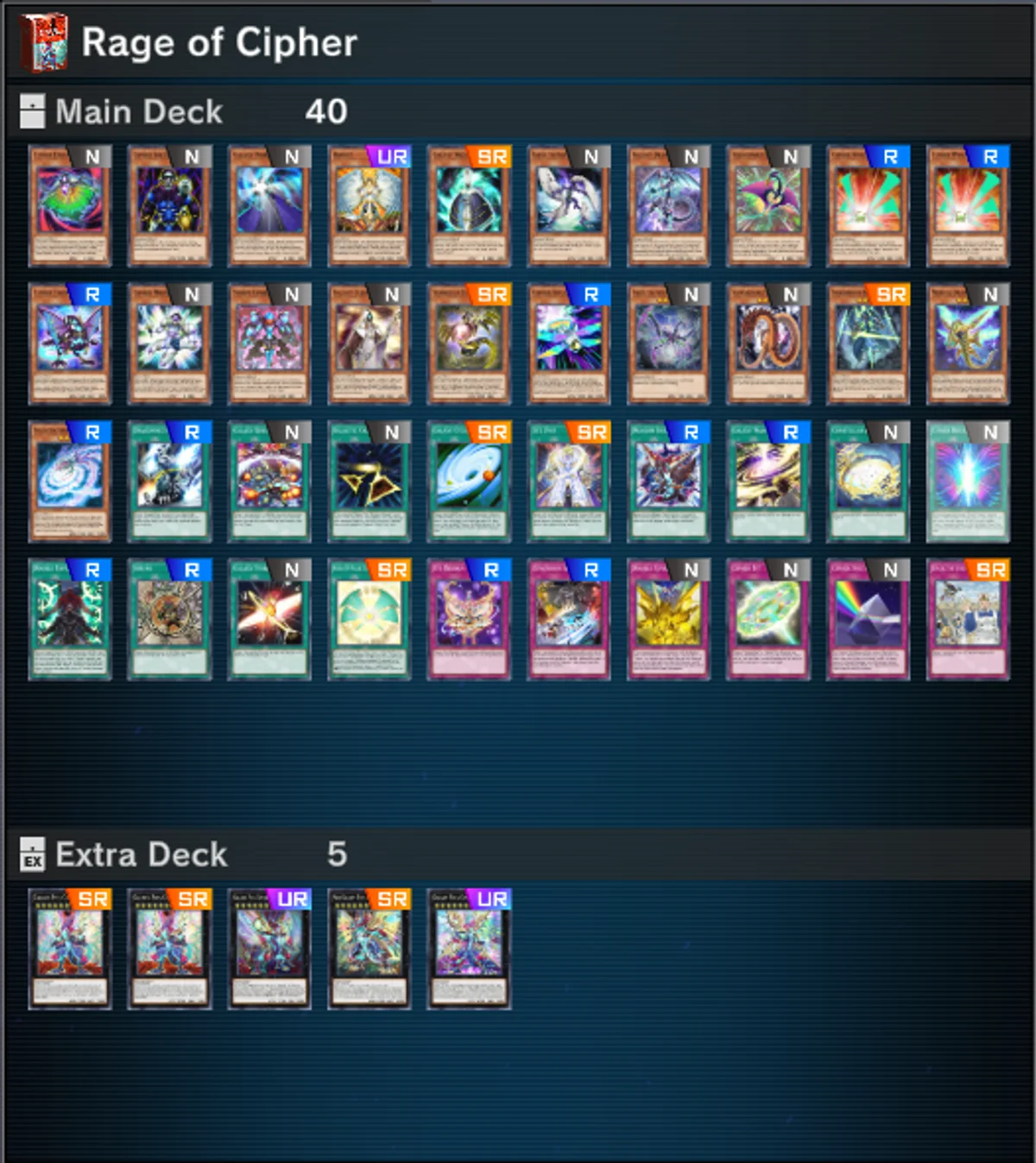 yugioh rage of cipher deck Complete Custom for Yu-Gi-Oh! ZEXAL Yu-Gi-Oh! Deck Recipe Details |