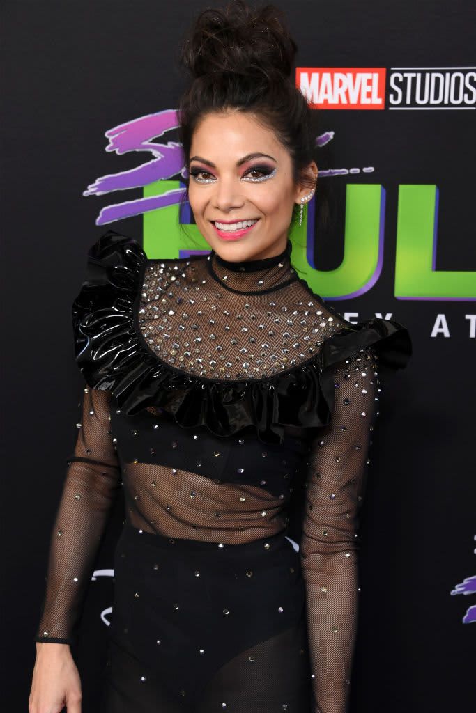 LOS ANGELES, CALIFORNIA - AUGUST 15: Ginger Gonzaga attends the world premiere of Marvel Studios' upcoming new series "She-Hulk: Attorney at Law" at El Capitan Theatre in Hollywood, California on August 15, 2022. (Photo by Alberto E. Rodriguez/Getty Images for Disney)