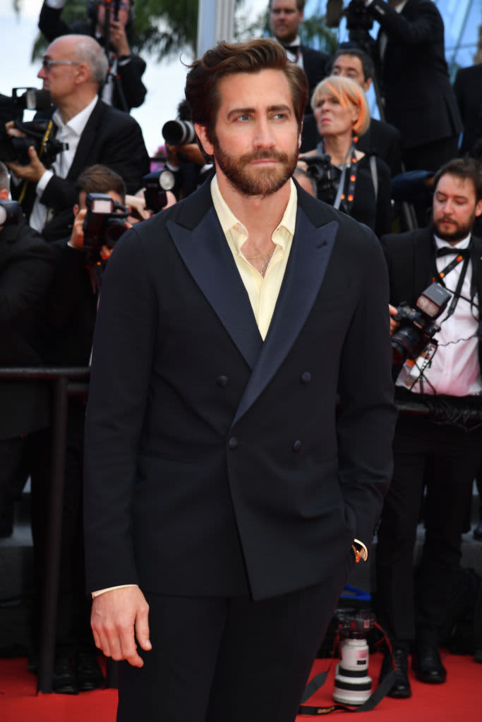 CANNES, FRANCE - MAY 24: Jake Gyllenhaal attends the 75th Anniversary celebration screening of "The Innocent (L'Innocent)" during the 75th annual Cannes film festival at Palais des Festivals on May 24, 2022 in Cannes, France. (Photo by Samir Hussein/WireImage)