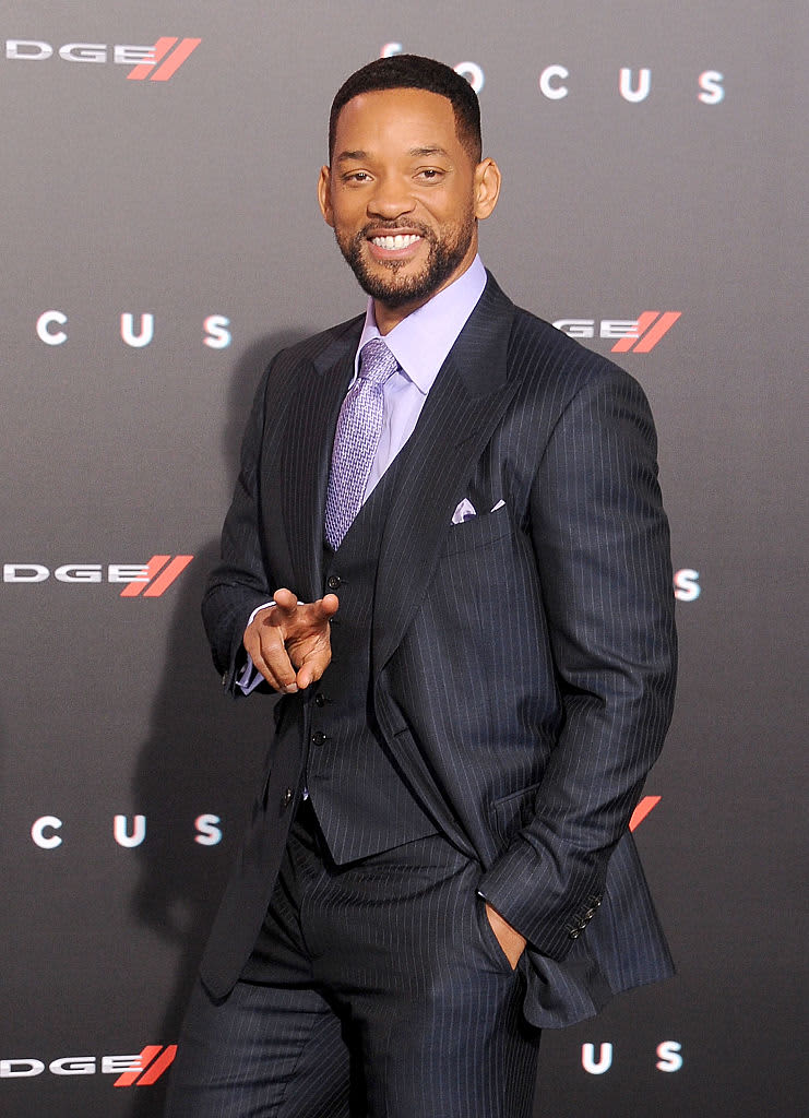 HOLLYWOOD, CA - FEBRUARY 24: Actor Will Smith arrives at the Los Angeles World Premiere of Warner Bros. Pictures "Focus" at TCL Chinese Theatre on February 24, 2015 in Hollywood, California.  (Photo by Gregg DeGuire/WireImage)