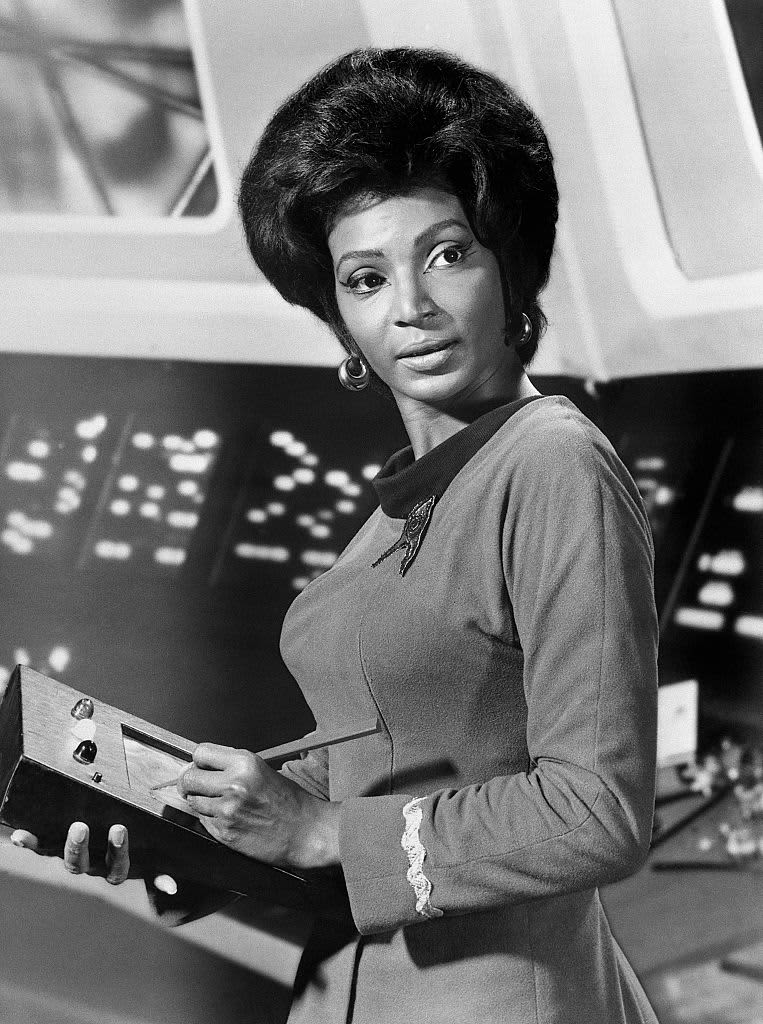 Promotional portrait of American actor Nichelle Nichols as Lt. Nyota Uhura for the television show, 'Star Trek,' c. 1968. (Photo by Fotos International/Courtesy of Getty Images)