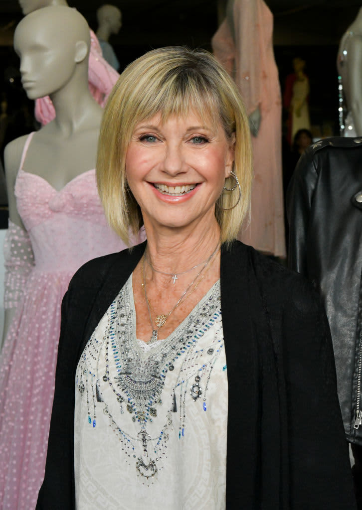 BEVERLY HILLS, CALIFORNIA - OCTOBER 29:  Olivia Newton-John attends the VIP reception for upcoming "Property of Olivia Newton-John Auction Event at Julien’s Auctions on October 29, 2019 in Beverly Hills, California. (Photo by Rodin Eckenroth/Getty Images)