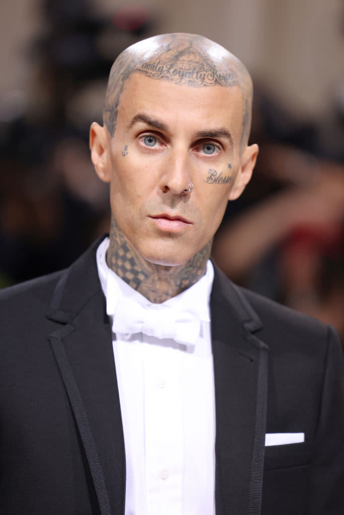 NEW YORK, NEW YORK - MAY 02: Travis Barker attends The 2022 Met Gala Celebrating "In America: An Anthology of Fashion" at The Metropolitan Museum of Art on May 02, 2022 in New York City. (Photo by John Shearer/Getty Images)