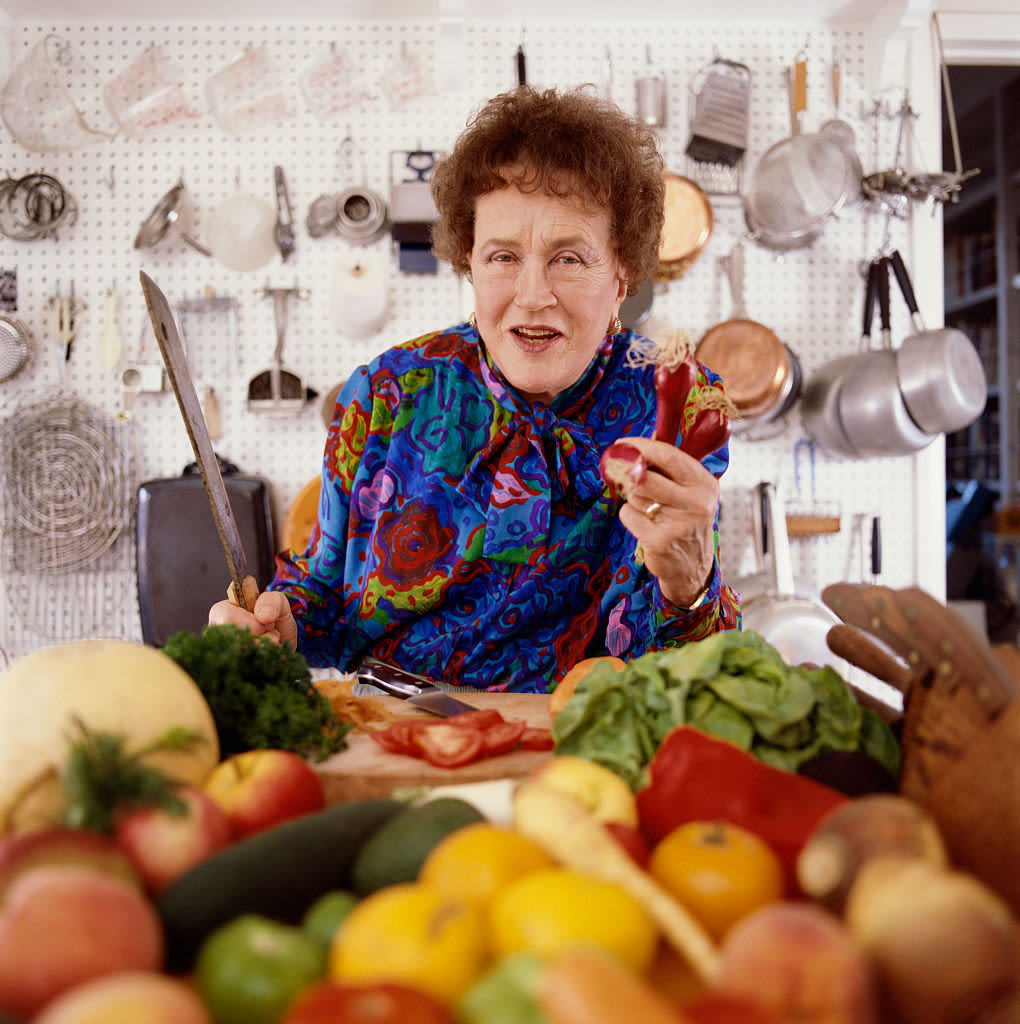 Julia Child in her kitchen (Photo by © Aaron Rapoport/CORBIS OUTLINE/Corbis via Getty Images)
