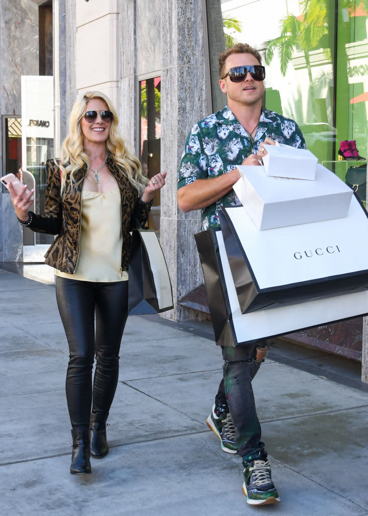LOS ANGELES, CA - AUGUST 09: Heidi Montag and Spencer Pratt are seen on August 09, 2019 in Los Angeles, California.  (Photo by BG002/Bauer-Griffin/GC Images)