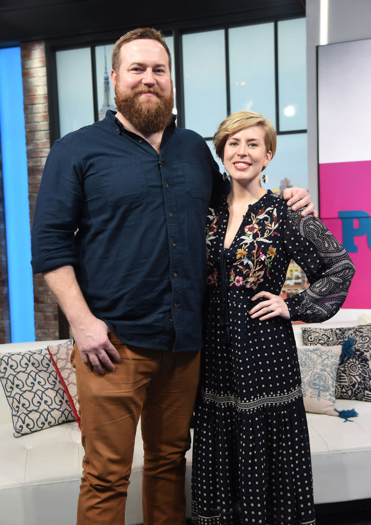 NEW YORK, NEW YORK - JANUARY 08: (EXCLUSIVE COVERAGE) HGTV "Home Town" stars Ben Napier and Erin Napier visit People Now on January 08, 2020 in New York City. (Photo by Gary Gershoff/Getty Images)
