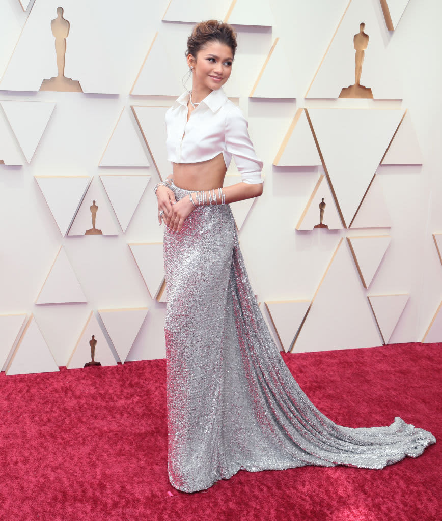 HOLLYWOOD, CALIFORNIA - MARCH 27: Zendaya attends the 94th Annual Academy Awards at Hollywood and Highland on March 27, 2022 in Hollywood, California. (Photo by David Livingston/Getty Images)