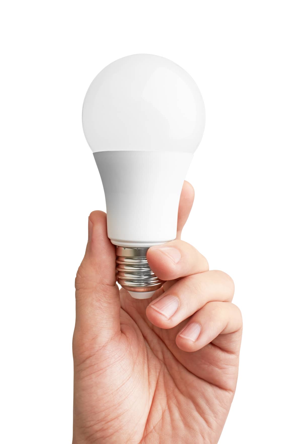 White energy saving led bulb detailed vector illustration