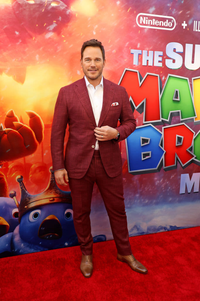 Chris Pratt at the premiere of The Super Mario Bros. Movie