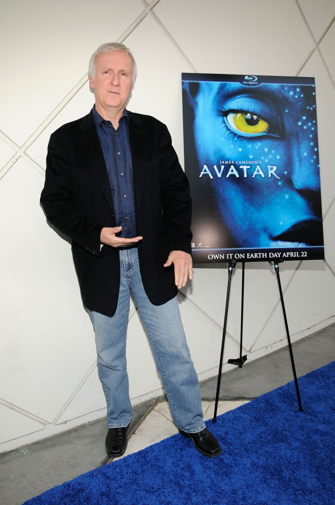 LOS ANGELES, CA - APRIL 22:  Director James Cameron plants first tree in North America symbolizing the one million tree initiative on behalf of the "Avatar" Blu-ray disc and DVD release on Earth Day held at Twentieth Century Fox Studio Lot on April 22, 2010 in Los Angeles, California.  (Photo by Jeff Kravitz/FilmMagic)
