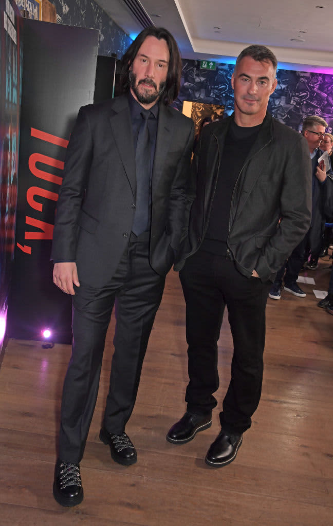 NEW YORK, NY - FEBRUARY 02:  Actor Keanu Reeves and director Chad Stahelski attend the Build series at Build Studio on February 2, 2017 in New York City.  (Photo by Bennett Raglin/WireImage)