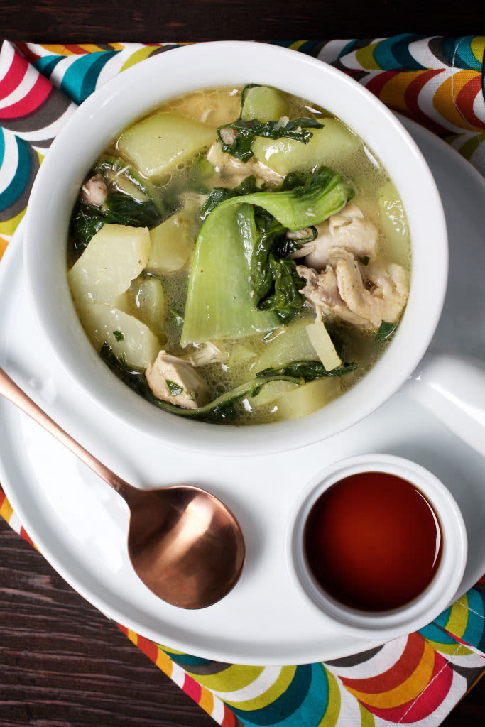 WASHINGTON, DC - Annies Chicken Chayote Soup (Tinoy) photographed in Washington, DC . (Photo by Deb Lindsey For The Washington Post via Getty Images).