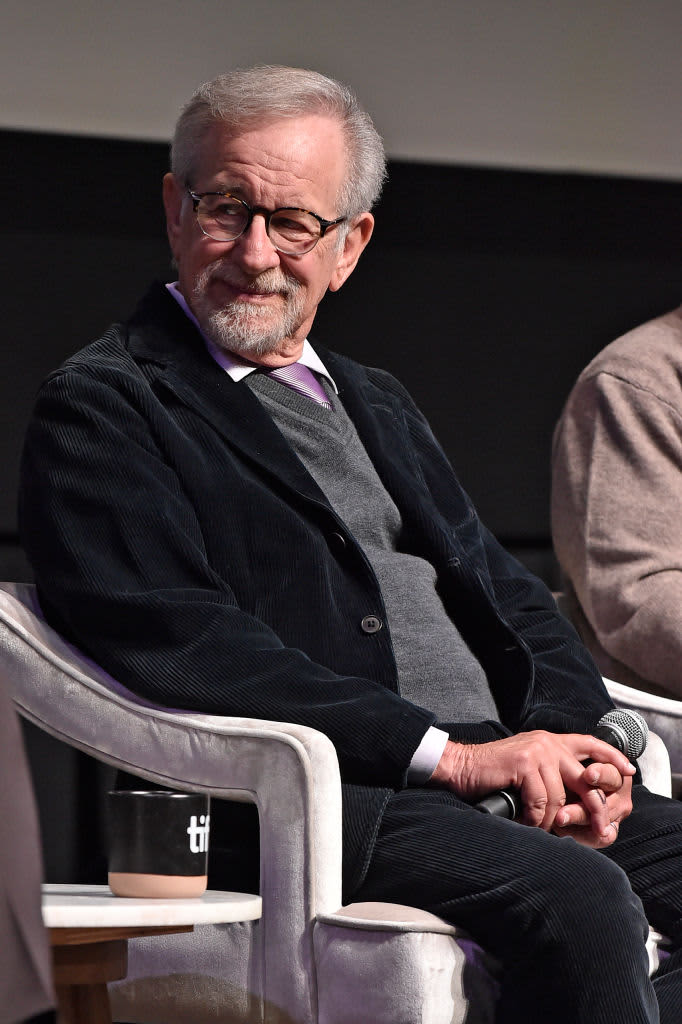 TORONTO, ONTARIO - SEPTEMBER 11: Steven Spielberg speaks onstage at "The Fabelmans" Press Conference during the 2022 Toronto International Film Festival at TIFF Bell Lightbox on September 11, 2022 in Toronto, Ontario. (Photo by Rodin Eckenroth/Getty Images)