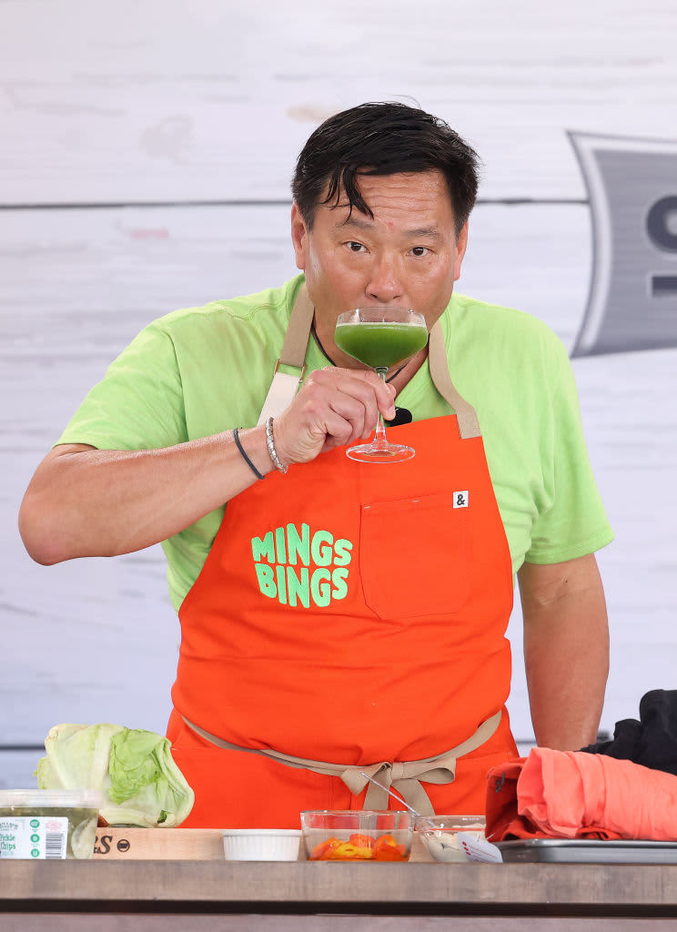 MIAMI BEACH, FL - FEBRUARY 26:  Chef Ming Tsai is seen during his demonstration during the South Beach Wine and Food Festival on February 26, 2022 in Miami Beach, Florida.  (Photo by Alexander Tamargo/Getty Images)