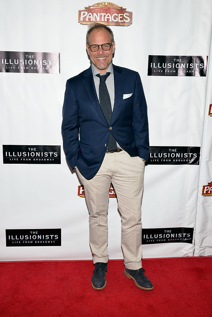 HOLLYWOOD, CA - FEBRUARY 23:  Host Alton Brown attends the premiere of "The Illusionists - Live From Broadway" at the Pantages Theatre on February 23, 2016 in Hollywood, California.  (Photo by Michael Tullberg/Getty Images)