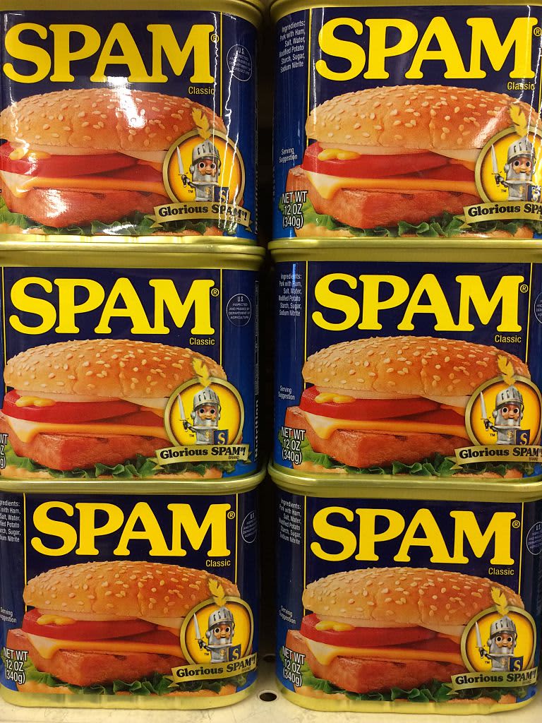 Spam, legendary processed meat in a can