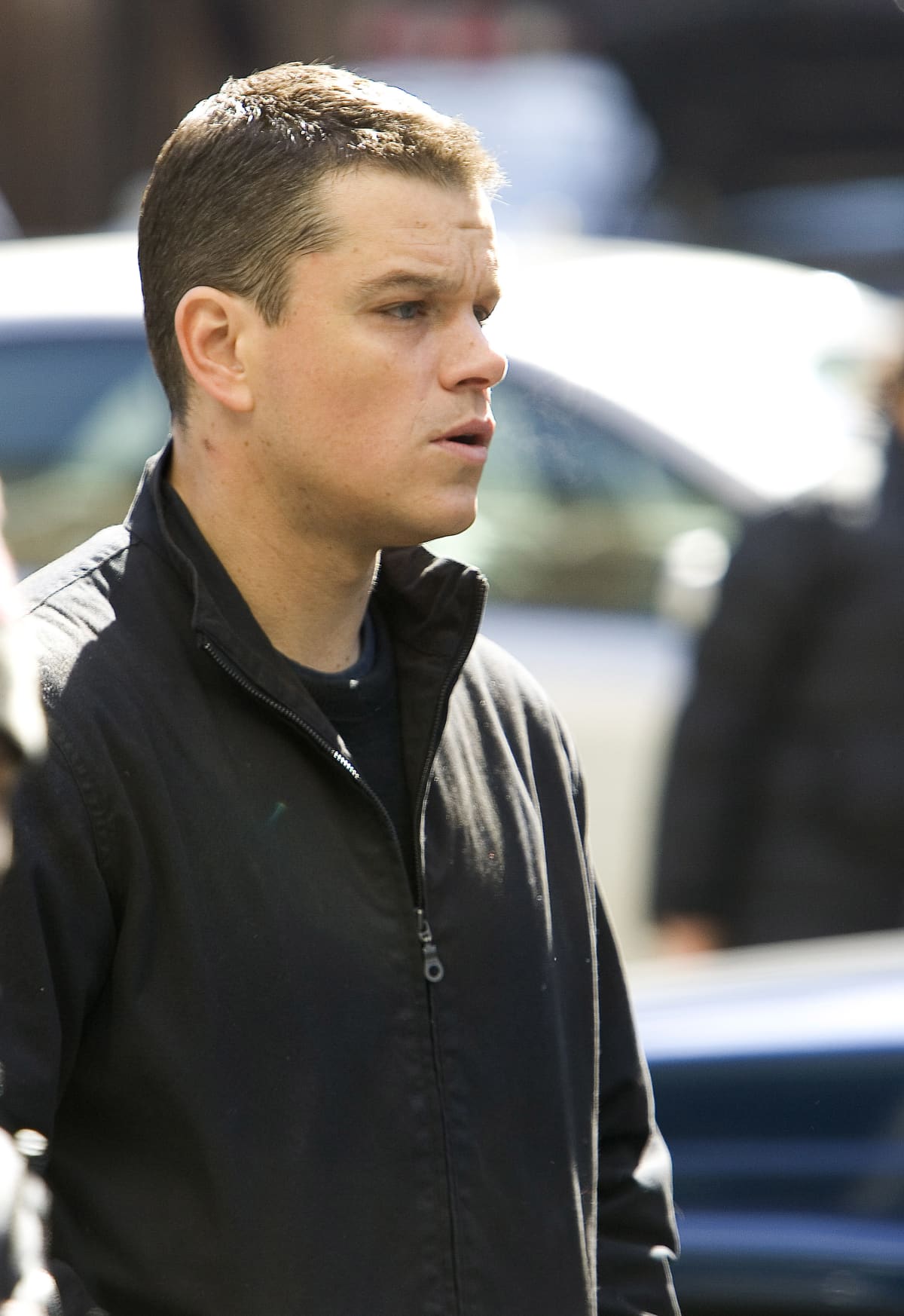 Matt Damon (Photo by Brian Ach/WireImage) on set as Jason Bourne
