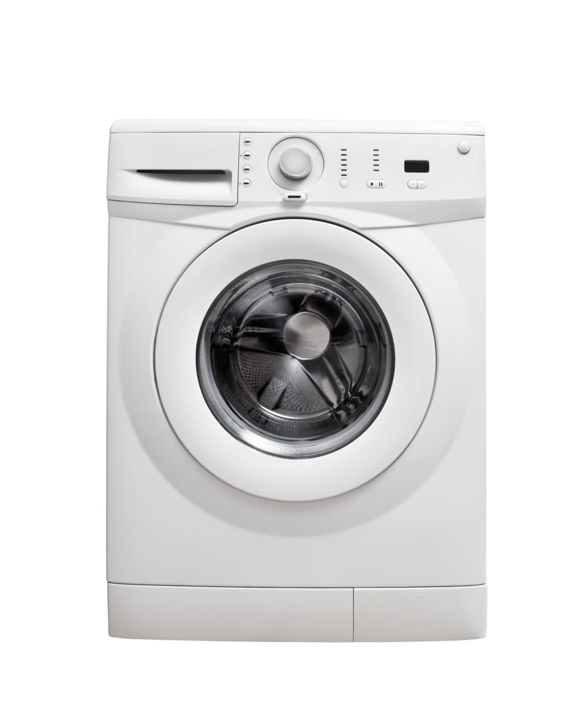 A washing machine on a white background 