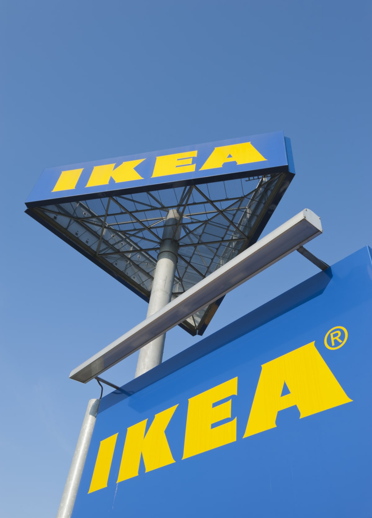 Store sign of an IKEA furniture store in Zurich