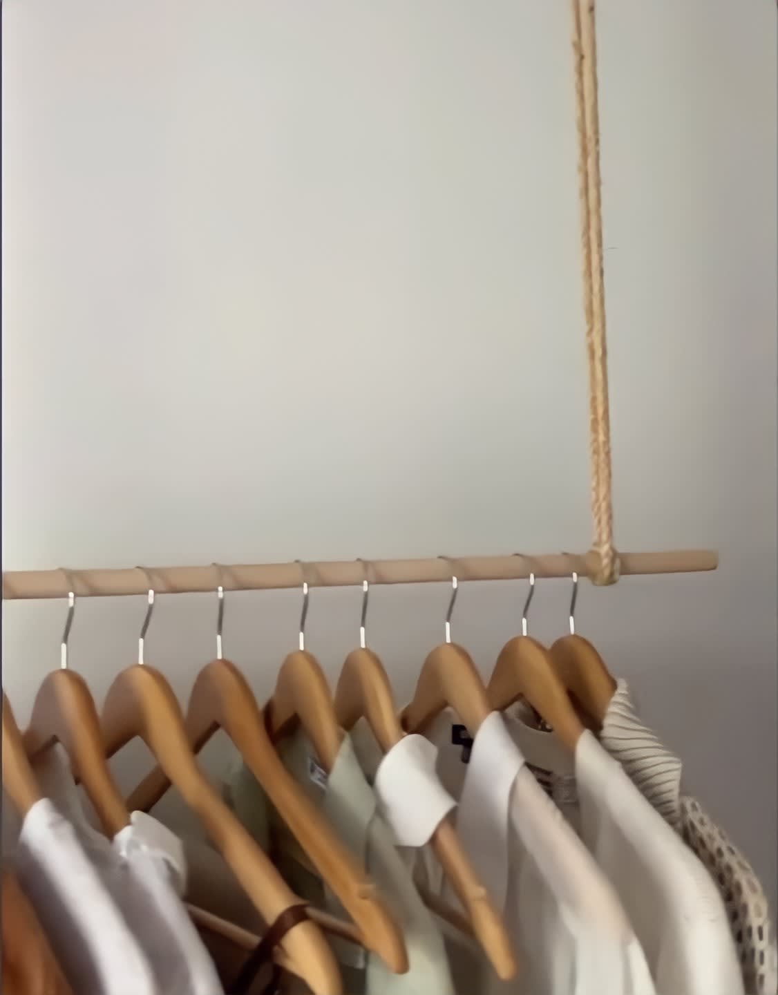 Ceiling mounted hanging clothing rack
