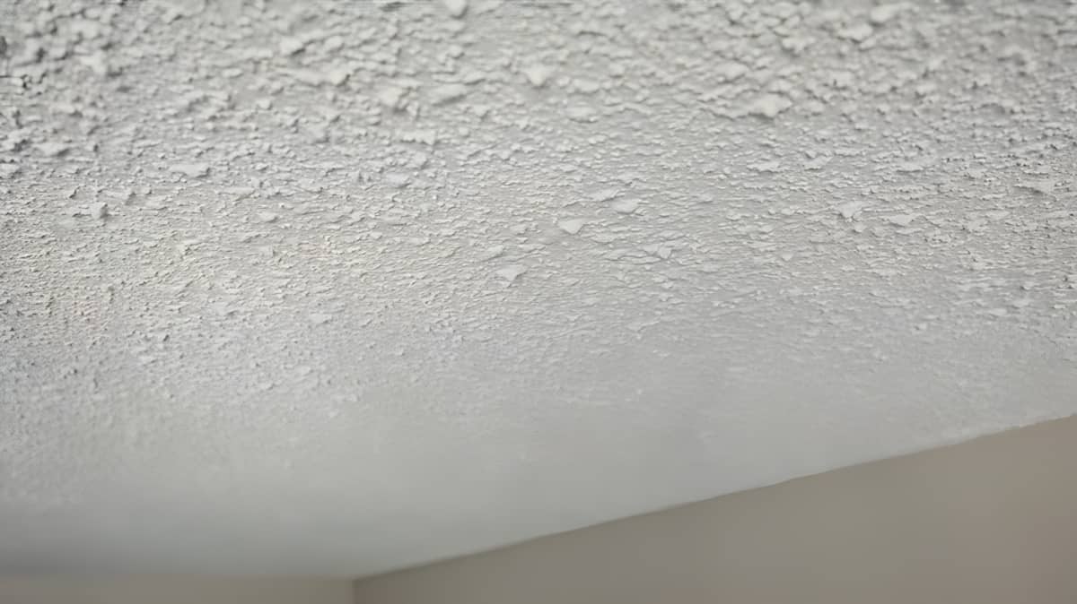 White popcorn ceiling