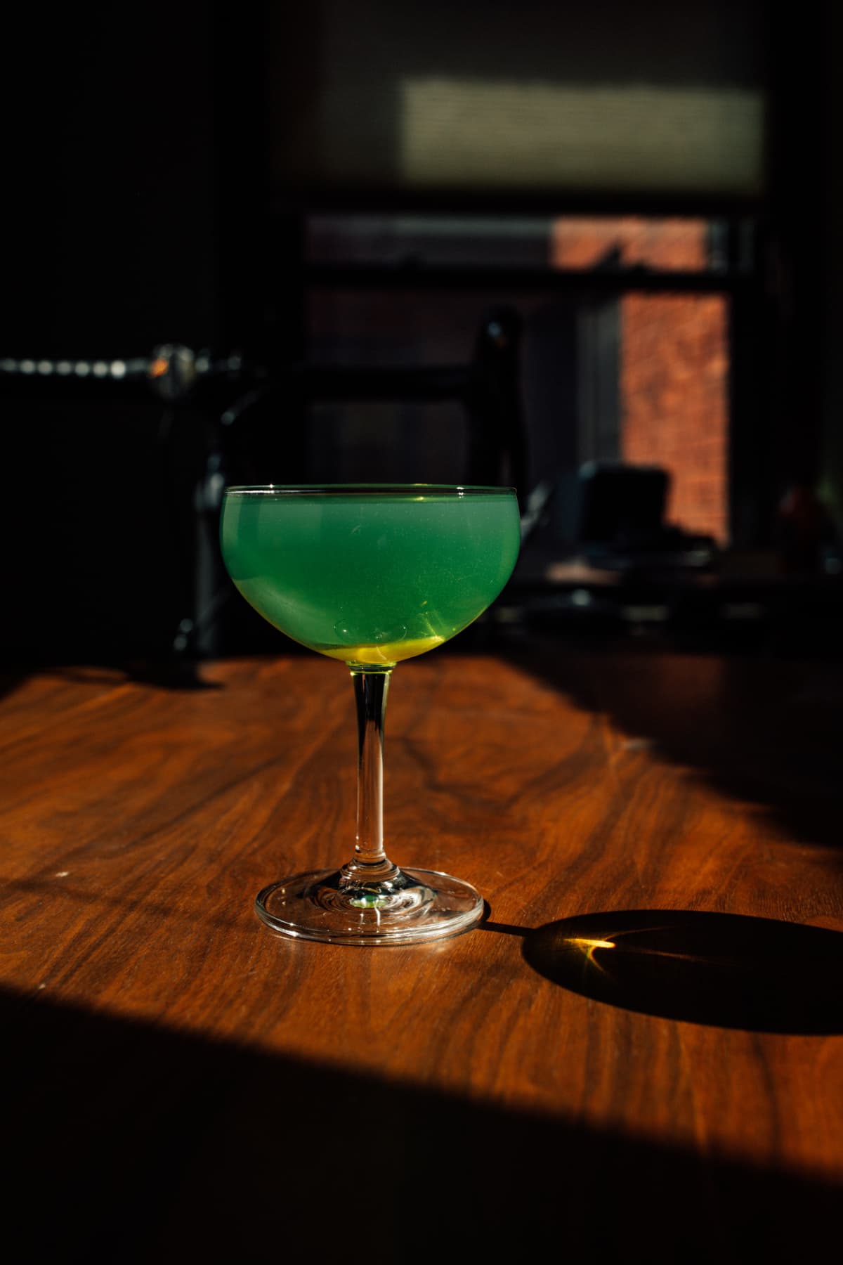 Absinthe in a coupe glass