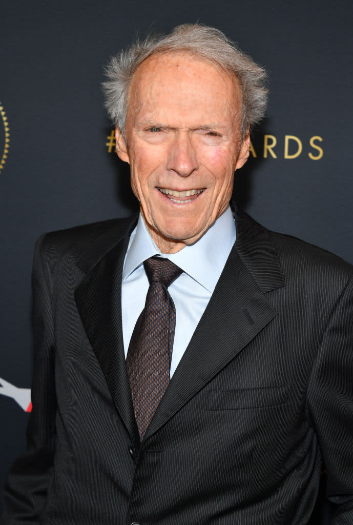 BURBANK, CA - FEBRUARY 05:  Director and producer Clint Eastwood arrives at the premiere of Warner Bros. Pictures' "The 15:17 To Paris" at Warner Bros. Studios on February 5, 2018 in Burbank, California.  (Photo by Amanda Edwards/Getty Images)