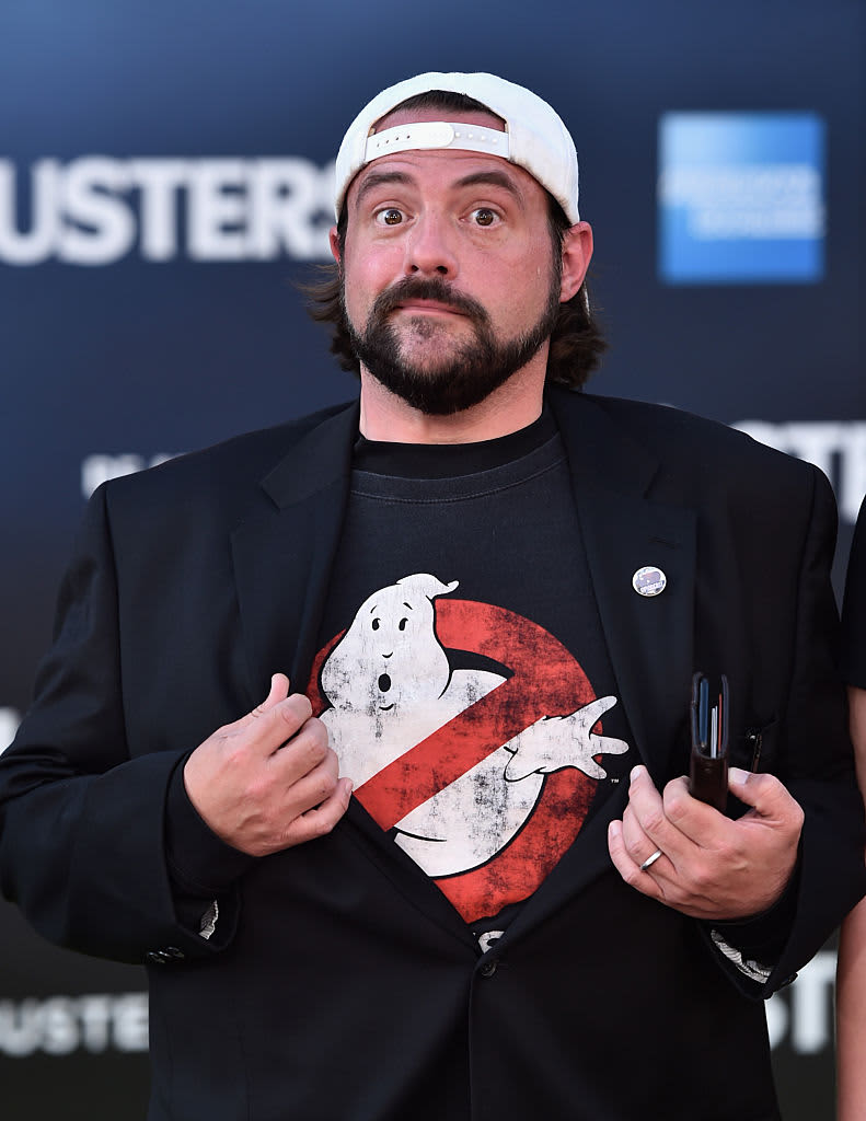 HOLLYWOOD, CA - JULY 09:  Director Kevin Smith arrives at the Premiere of Sony Pictures' 'Ghostbusters' at TCL Chinese Theatre on July 9, 2016 in Hollywood, California.  (Photo by Alberto E. Rodriguez/Getty Images)