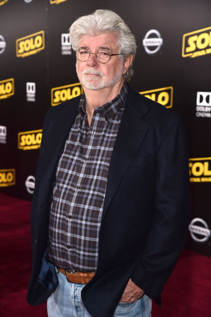 HOLLYWOOD, CA - MAY 10:  George Lucas attends the world premiere of Solo: A Star Wars Story in Hollywood on May 10, 2018.  (Photo by Alberto E. Rodriguez/Getty Images for Disney)