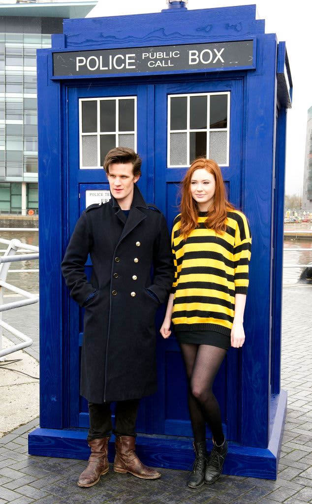 MANCHESTER, ENGLAND - MARCH 31:  Matt Smith and Karen Gillan attend photocall to launch the new season of 'Dr Who' at The Lowry on March 31, 2010 in Manchester, England.  (Photo by Shirlaine Forrest/Getty Images)