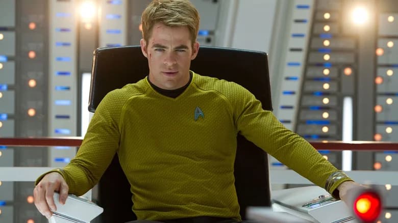 Chris Pine as James T. Kirk in Star Trek
