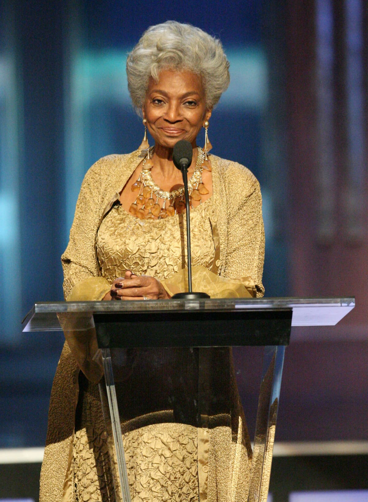 LOS ANGELES, CA - JUNE 09:  Actress Nichelle Nichols attends the Vintage Hollywood Wine & Food tasting benefiting The People Concern on June 9, 2018 in Los Angeles, California.  (Photo by Tiffany Rose/Getty Images for The People Concern )