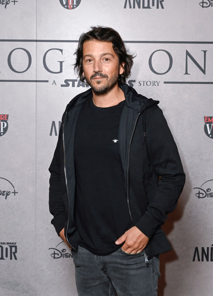 LONDON, ENGLAND - AUGUST 24:  Diego Luna attends the Lucasfilm and DISNEY+ screening of ROGUE ONE: A STAR WARS STORY, an exclusive look at Disney+ Star Wars series ANDOR, in partnership with EMPIRE VIP FILM CLUB, at The Ham Yard Hotel on August 24, 2022 in London, England.  "ANDOR" launches on Disney+ on September 21, 2022. (Photo by Gareth Cattermole/Getty Images for Walt Disney Studios Motion Pictures UK)