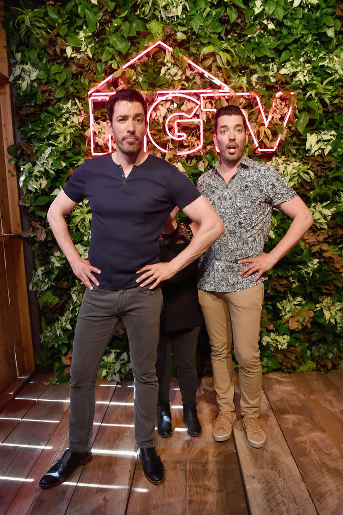 NASHVILLE, TN - JUNE 09:  The Property Brothers Drew Scott (L) and Jonathan Scott attend the HGTV Lodge at CMA Music Fest on June 9, 2018 in Nashville, Tennessee.  (Photo by Jason Davis/Getty Images for HGTV)
