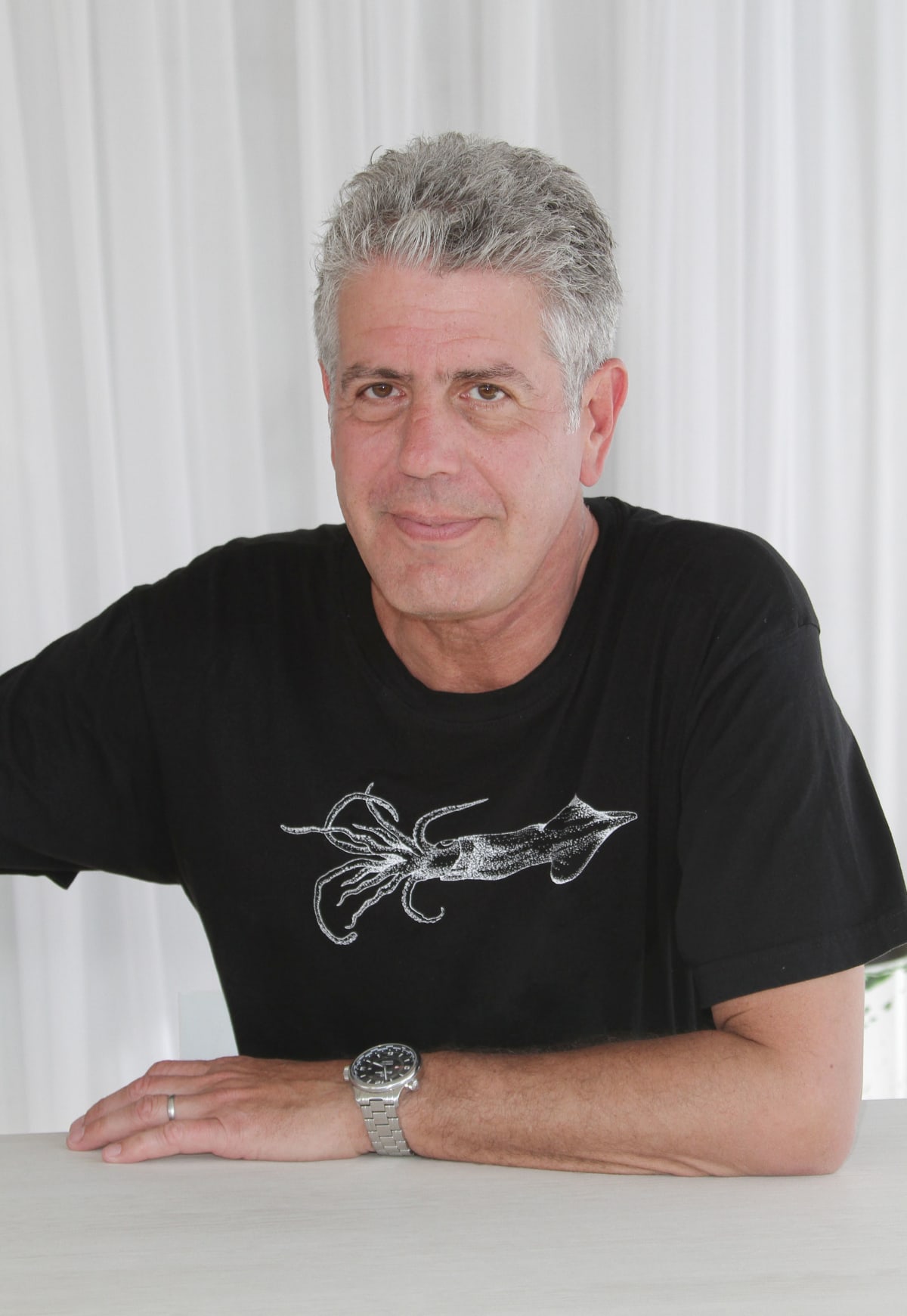 MIAMI BEACH, FL - FEBRUARY 27: Anthony Bourdain attends the Whole Foods Market Grand Tasting Village during the 2011 South Beach Wine and Food Festival on February 27, 2011 in Miami Beach, Florida. (Photo by Alexander Tamargo/Getty Images)