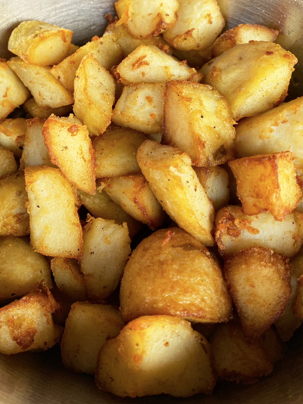 Pile of roast potatoes