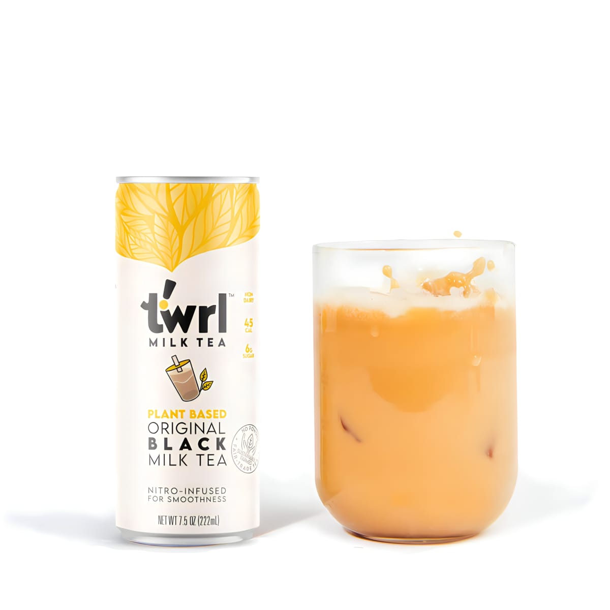 Can of TWRL black milk tea