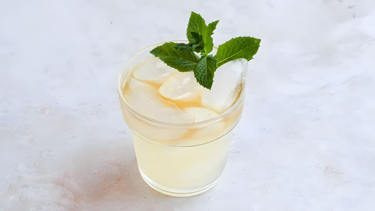 Citrus mai tai cocktail with mint