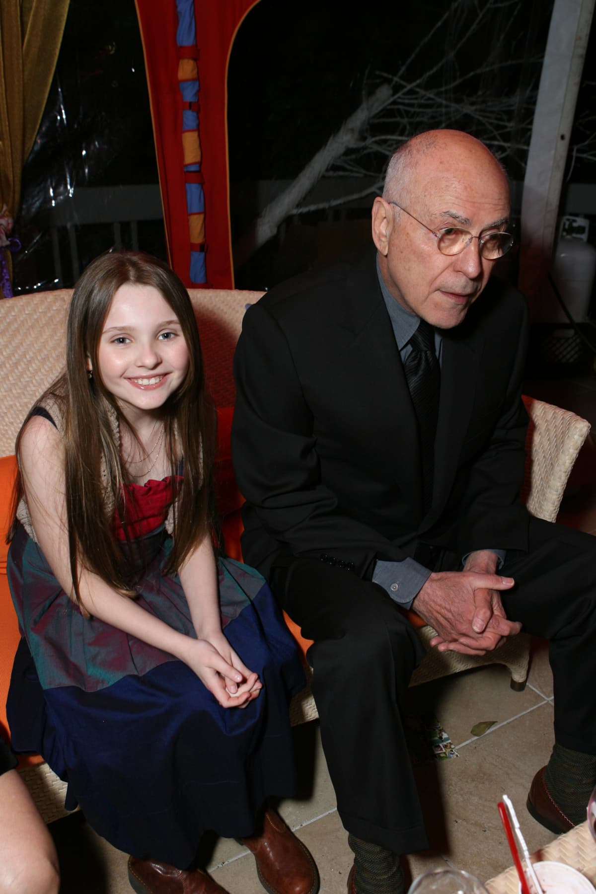 Abigail Breslin and Alan Arkin during 2007 Fox Searchlight Official Oscar and Spirit Awards Pre-Party at Private Home in Beverly Hills, California, United States. ***Exclusive*** (Photo by E. Charbonneau/WireImage for Fox Searchlight Pictures)