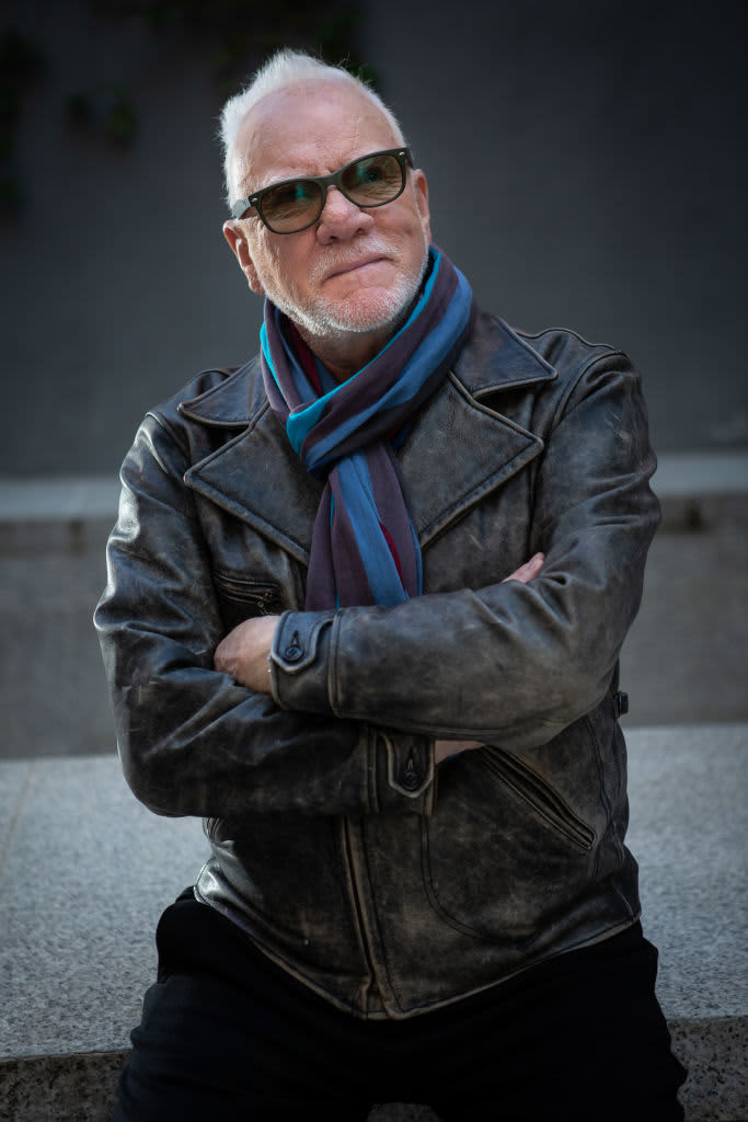 MADRID, SPAIN - OCTOBER 26: British actor Malcolm McDowell poses for a portrait session at La Academia De Cine on October 26, 2021 in Madrid, Spain. (Photo by Pablo Cuadra/Getty Images)
