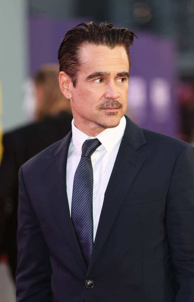 LONDON, ENGLAND - OCTOBER 13: Colin Farrell attends the UK Premiere of "The Banshees of Inisherin" during the 66th BFI London Film Festival at The Royal Festival Hall on October 13, 2022 in London, England. (Photo by David M. Benett/Max Cisotti/Dave Benett/WireImage)