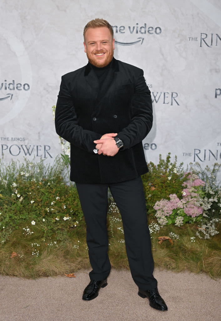 LONDON, ENGLAND - AUGUST 30:  Owain Arthur arrives at the afterparty for "The Lord of the Rings: The Rings of Power" world premiere at The British Museum on August 30, 2022 in London, England. (Photo by Jeff Spicer/Getty Images for Prime Video)