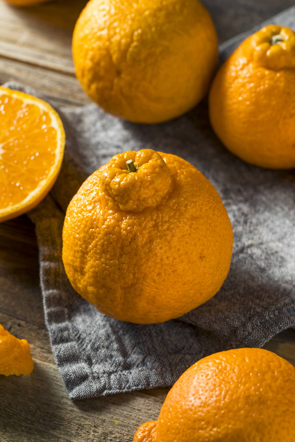 Fresh Raw Sumo Oranges Ready to Eat