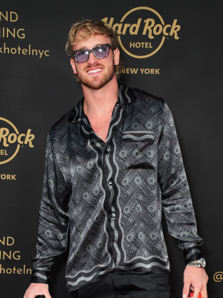 NEW YORK, NEW YORK - MAY 12: Logan Paul shines on the red carpet at the star-studded opening of Hard Rock Hotel New York on May 12, 2022 in New York City. (Photo by Jared Siskin/Patrick McMullan via Getty Images)