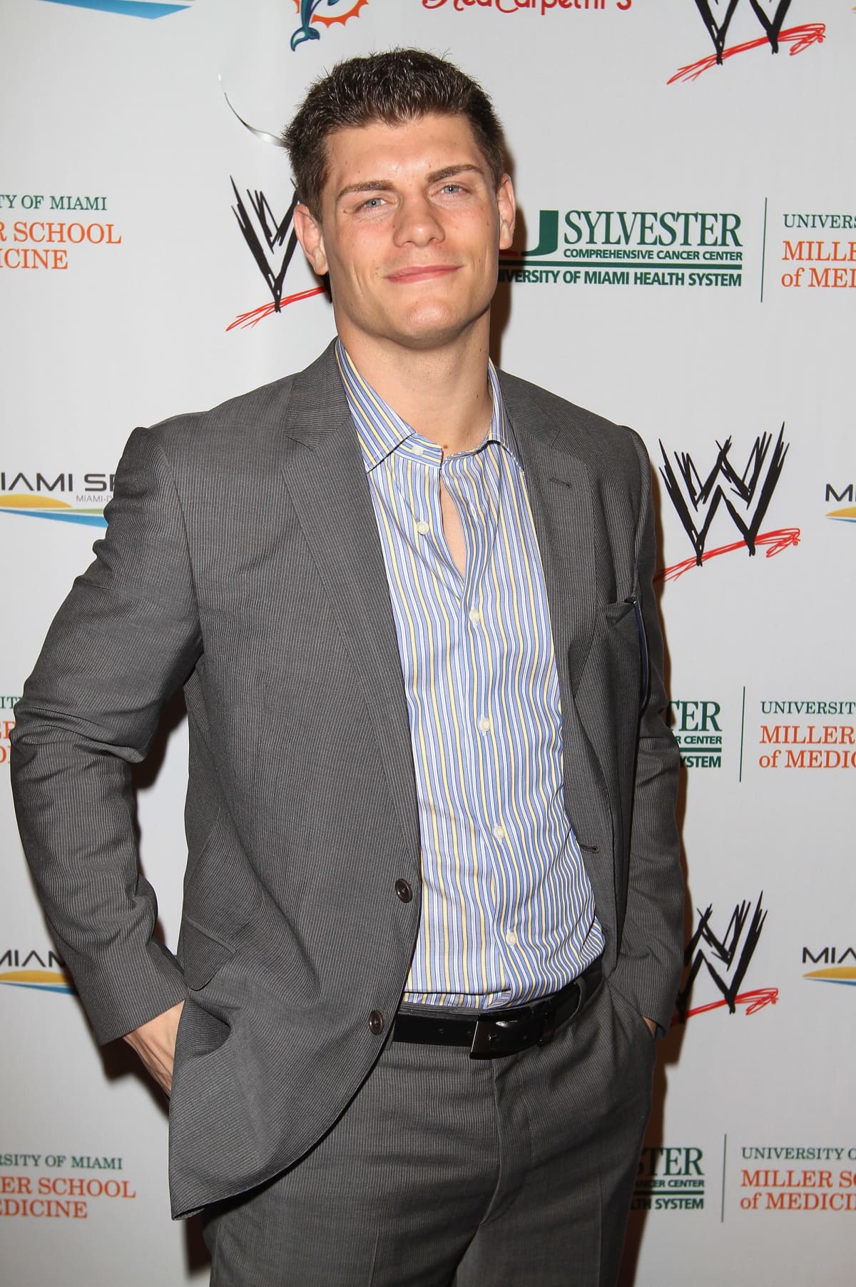 MIAMI BEACH, FL - MARCH 29:  WWE Superstar Cody Rhodes attends WrestleMania Premiere Party A Celebration of Miami Art and Fashion on March 29, 2012 in Miami Beach, Florida.  (Photo by Alexander Tamargo/WWE/Getty Images for WWE)