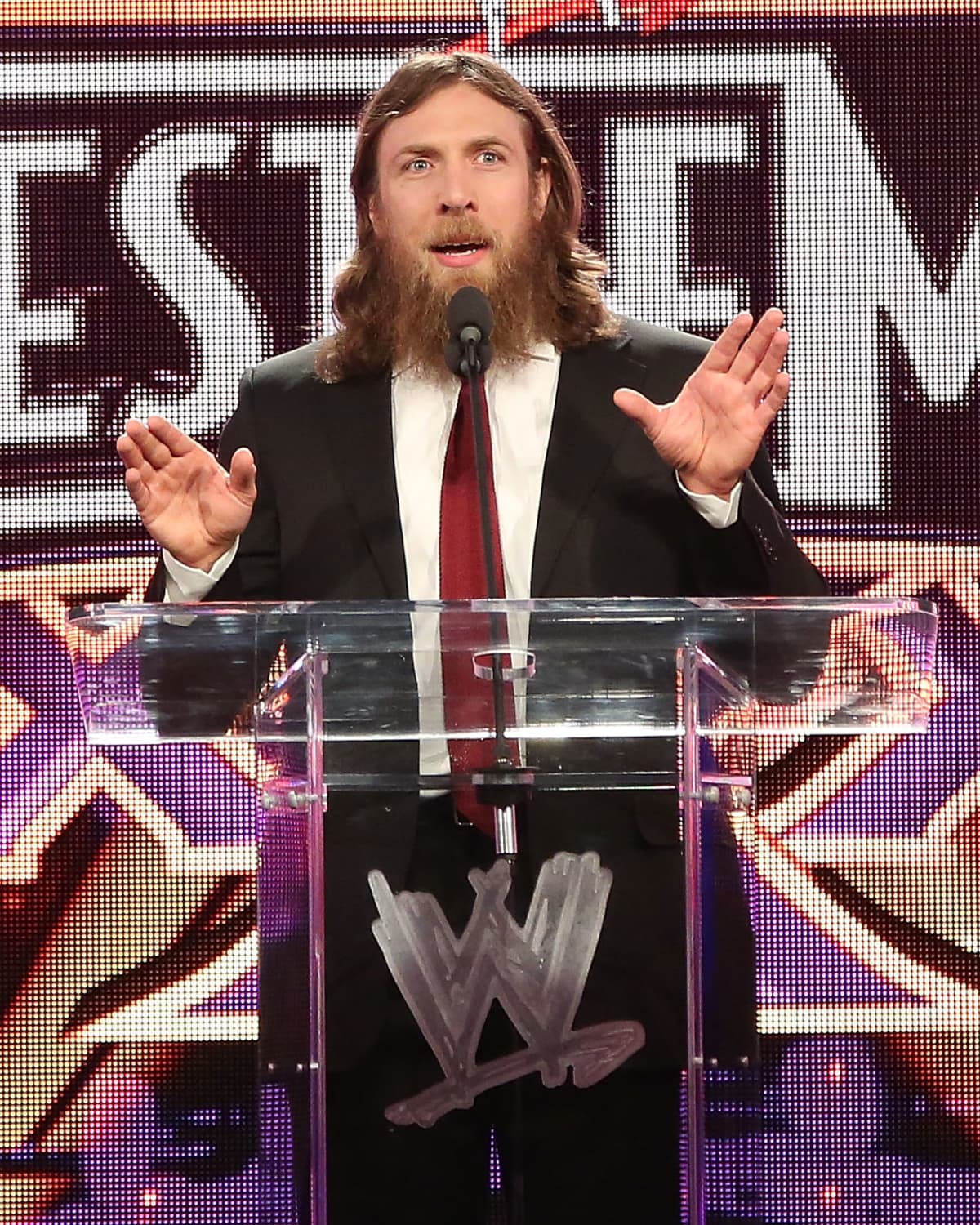 NEW YORK, NY - APRIL 01:  Daniel Bryan attends the WrestleMania 30 press conference at the Hard Rock Cafe New York on April 1, 2014 in New York City.  (Photo by Taylor Hill/WireImage)