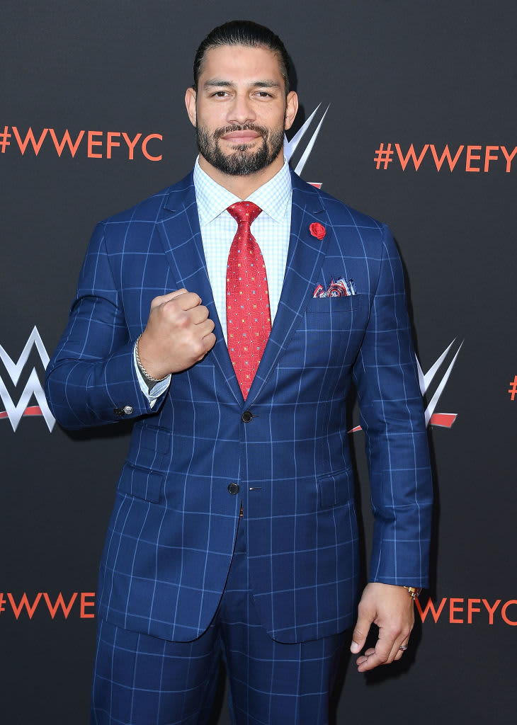 NEW YORK, NEW YORK - APRIL 05: WWE Superstar Roman Reigns attends the WWE Superstars For Hope Reception on April 05, 2019 in New York City. (Photo by Brian Ach/Getty Images for WWE)