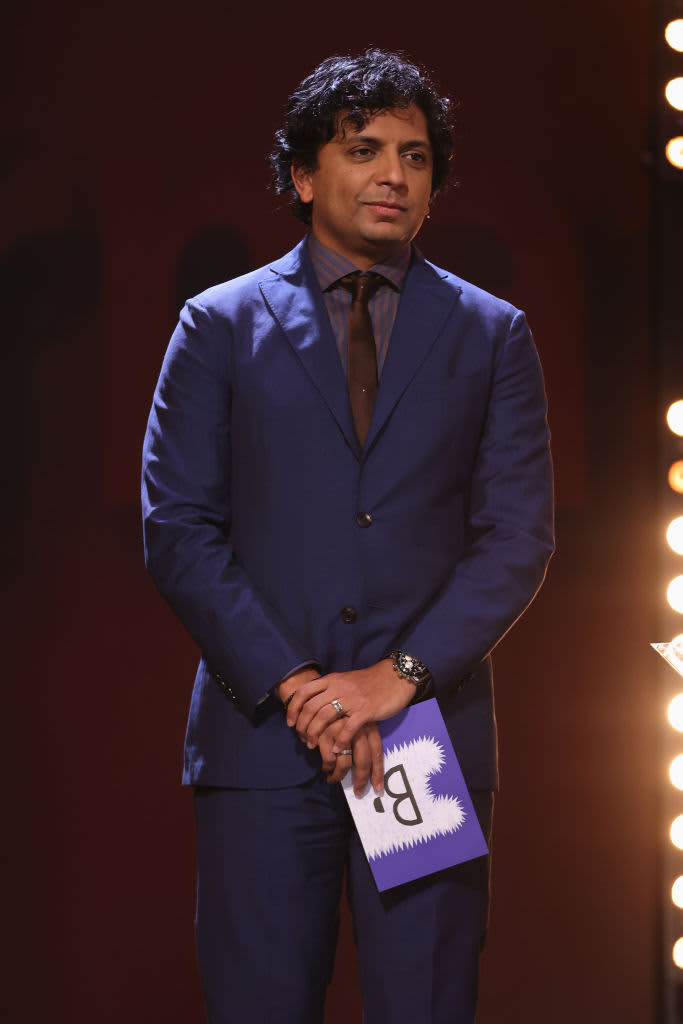 BERLIN, GERMANY - FEBRUARY 16: Jury President M. Night Shyamalan is seen on stage at the closing ceremony during the 72nd Berlinale International Film Festival Berlin at Berlinale Palast on February 16, 2022 in Berlin, Germany. (Photo by Sean Gallup/Getty Images)