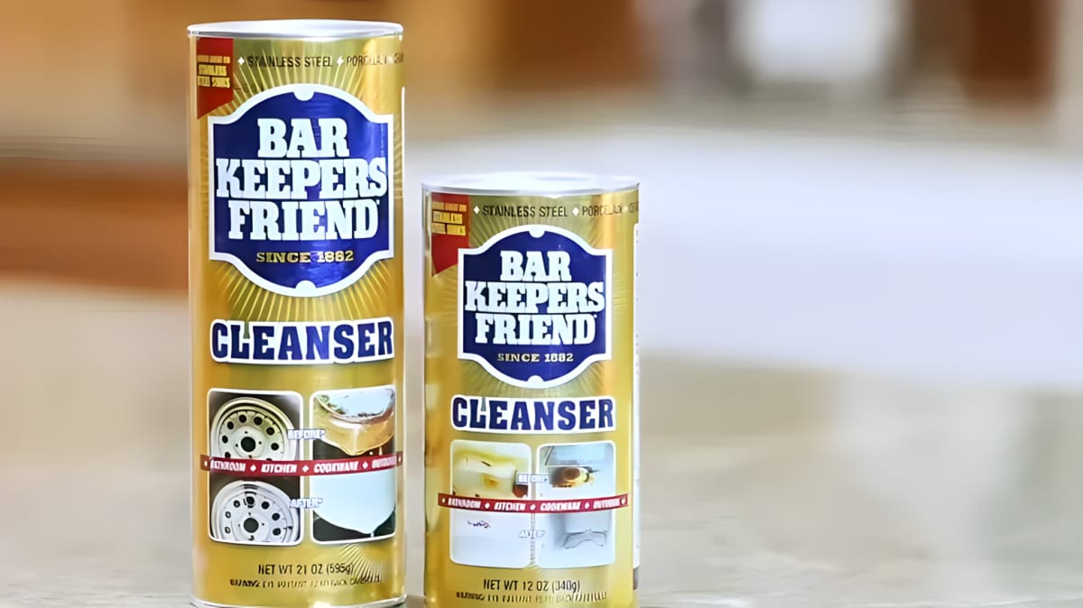 Bar Keepers Friend on table