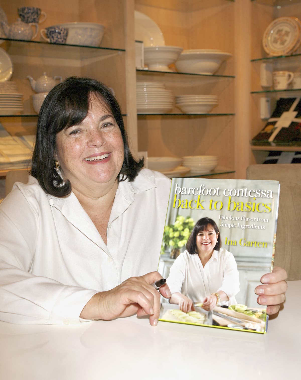 Chef Ina Garten wearing black and smiling